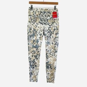 NWT SPANX Jean-ish Ankle Leggings in Abstract Floral - Size Medium
